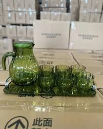 Glass Water Jar and Drinking glass Set - Official Lige