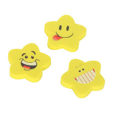 Emoji Erasers 3 Pcs each Pack / Box 36 Pack - Official Lige